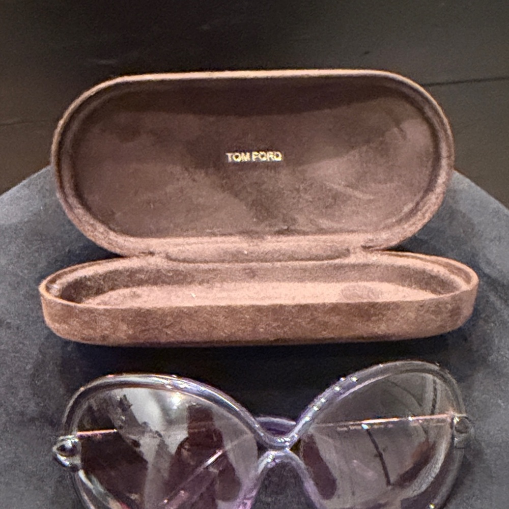 Tom Ford Translucent Purple Round Sunglasses - image 4